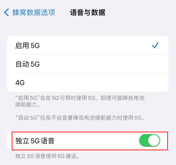芒市苹果14维修分享iPhone 14 Pro如何开启VoNR 
